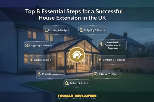 Top 8 Essential Steps for a Successful House Extension in the UK